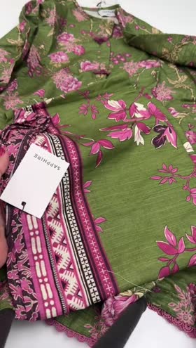 Rs 4300 Sapphire Stitched Shirt Duppata ~ LARGE Rs 4300 Sapphire Stitched Shirt Duppata ~ LARGE